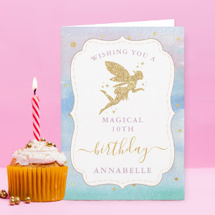 Carte Filles Fées Magiques N'Importe Quel Âge Anniversai