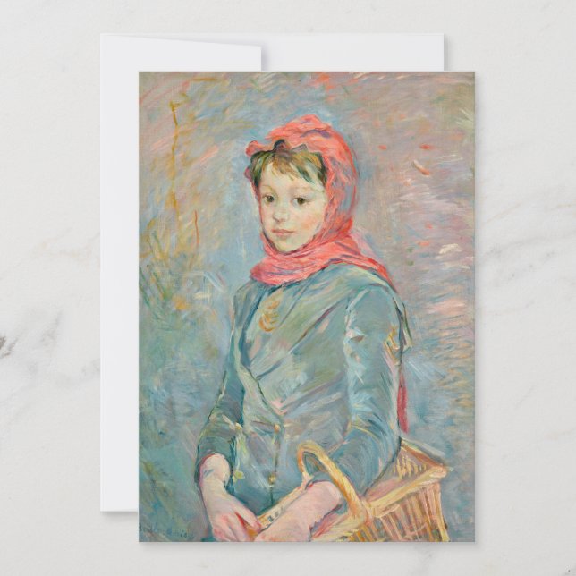 Carte Fillette Portant un Panier | Berthe Morisot (Devant)
