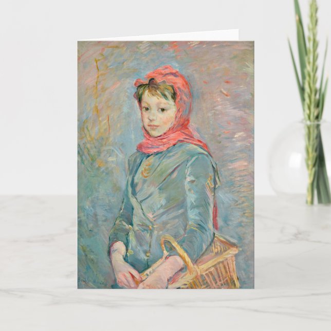 Carte Fillette Portant un Panier | Berthe Morisot (Devant)