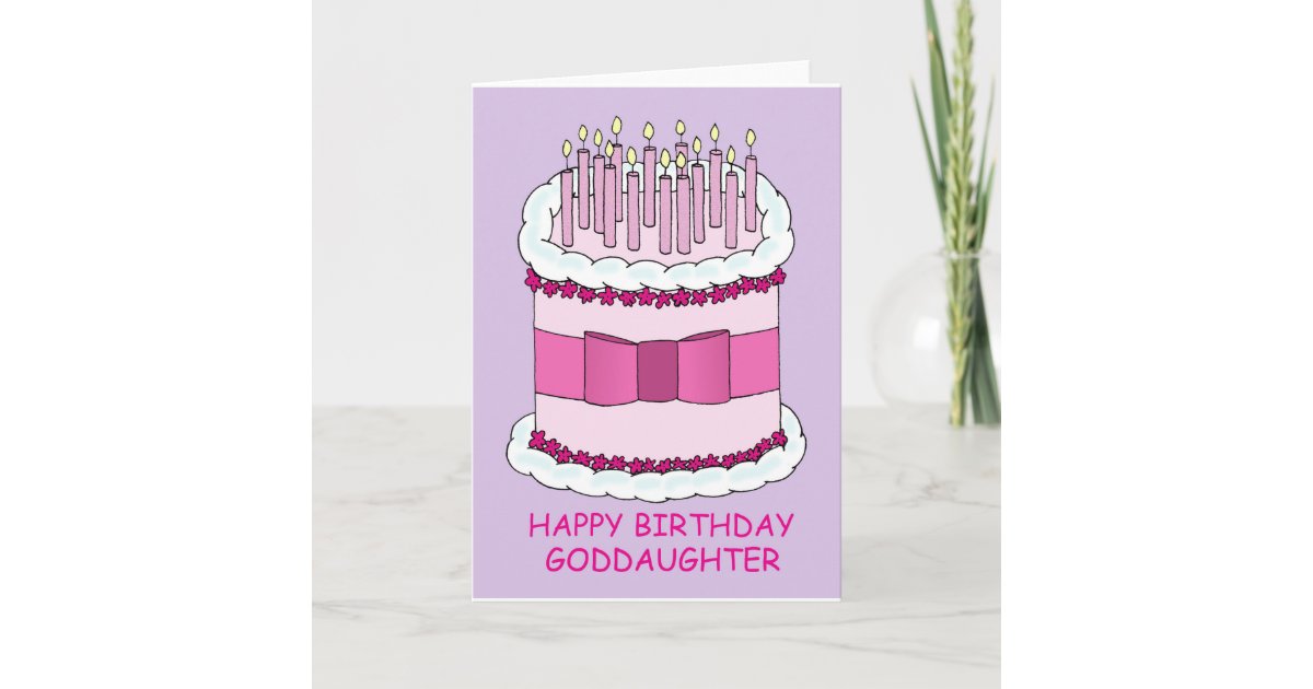 Carte Filleule Gateau Et Bougies De Joyeux Anniversaire Zazzle Ca