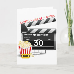 Carte Film Anniversaire fête 30e anniversaire