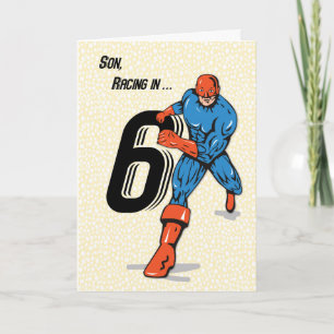 Carte Fils 6e anniversaire Superhero