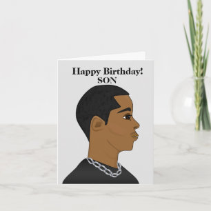 Carte Fils afro-américain anniversaire