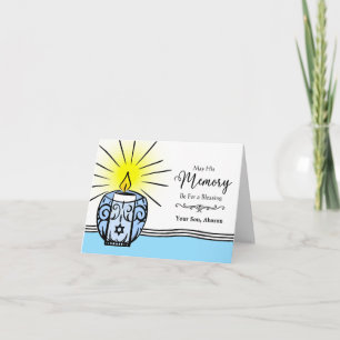 Carte Fils Custom Yahrzeit Anniversaire de la mort