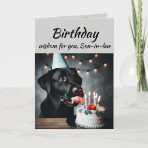 Carte Fils de belle-fille Fun Wisdom Lab Chien