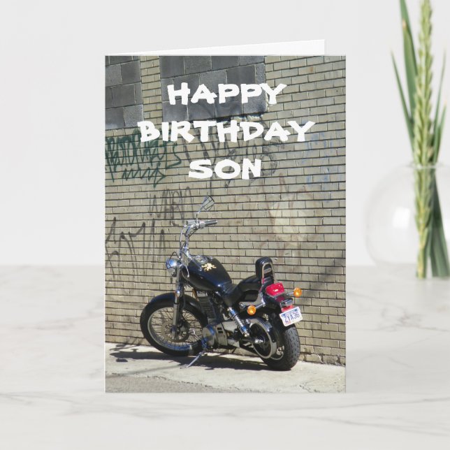 CARTE **FILS DE L'ANNÉE** ET ANNIVERSAIRE HEUREUX (Devant)