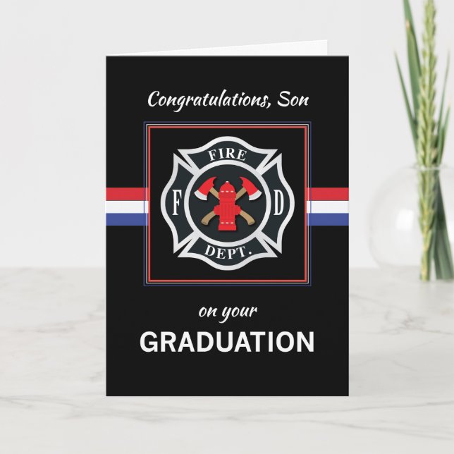 Carte Fils, Département de Feu Academy Graduation Noir (Devant)