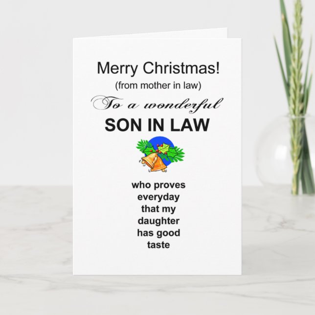 Carte Fils drôle en droit Noël (Devant)
