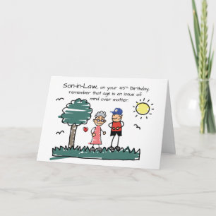 Carte Fils en droit 45e anniversaire Humoristic Figurine