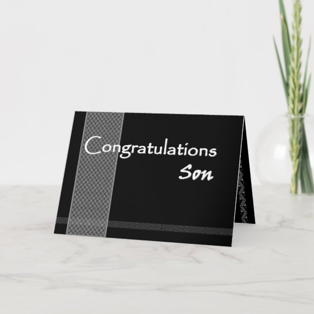 Carte Fils et belle-fille Mariage Félicitations (Devant)