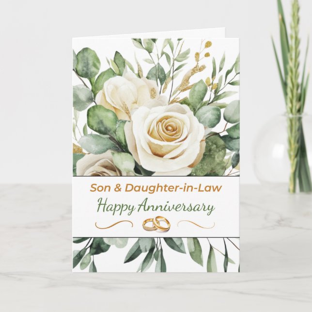 Carte Fils et fille en droit Anniversaire Élégant Rose (Devant)