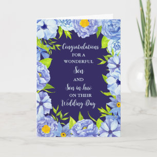 Carte Fils et Fils en droit Jour de mariage Félicitation