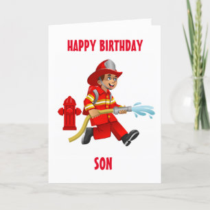 CARTE FILS ET MON FIREMAN PRÉFÉRÉ À L'ANNIVERSAIRE !