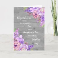 Fils & Fille en droit Jour de mariage Félicitation