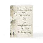 Fils & Fille en droit Jour de mariage Félicitation