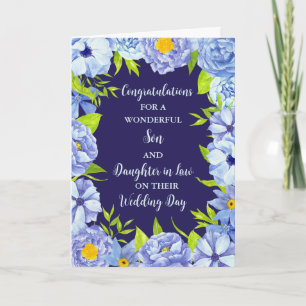 Carte Fils & Fille en droit Jour de mariage Félicitation