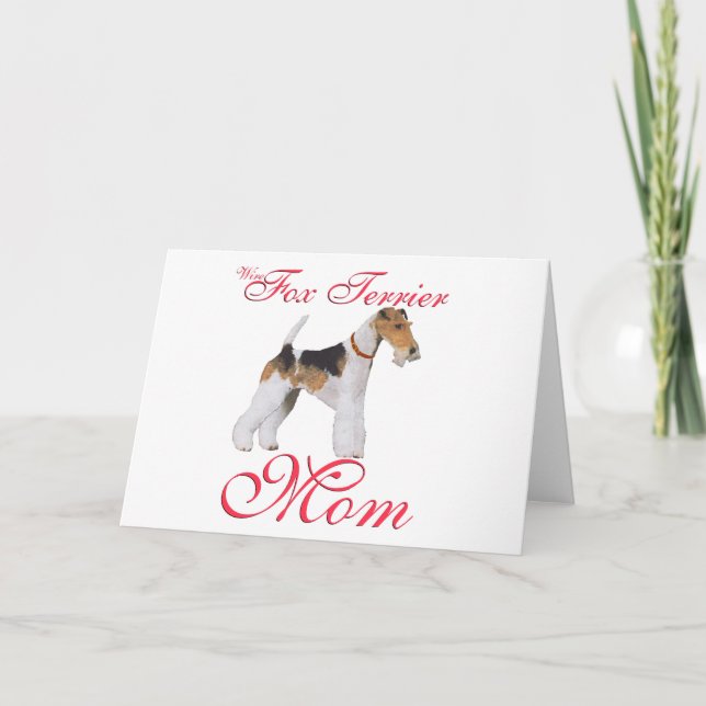 Carte Fils Fox Terrier Fête des Mères (Devant)