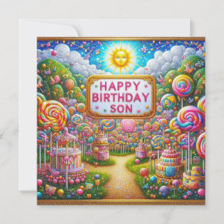 Carte FILS ~ Joyeux anniversaire ~ Candy Land ~