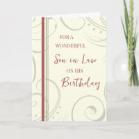 Fils rouge et beige en droit Anniversaire