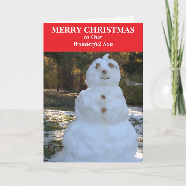 Carte Fils Snowman de Noël (Devant)