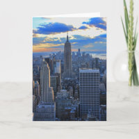 Fin de l'après-midi NYC Skyline à l'approche du co