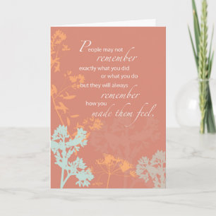 Carte Fin de vie Adieu Fleurs sauvages Brown