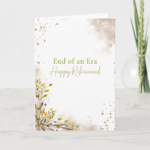 Carte Fin d'une ère Cadeau de retraite élégant