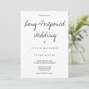 Carte Finalement, la typographie Mariage minimale