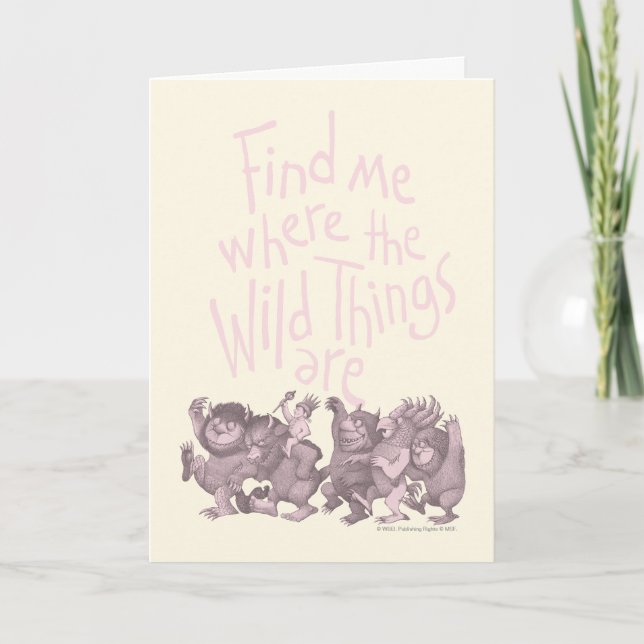 Carte Find Me Where the Wild Things Are (Devant)