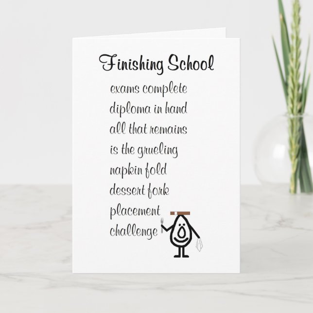 Carte Finishing School, College Grad Félicitations (Devant)