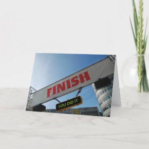 Carte Finisseur de triathlon ou de marathon