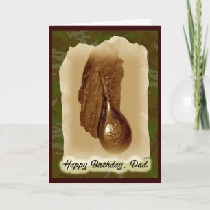 Carte Fiole de poudre Joyeux père d'anniversaire