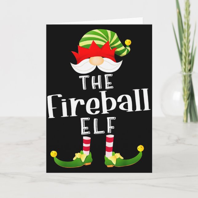 Carte Fireball Elf Group Christmas Funny Pajama Party  (Devant)