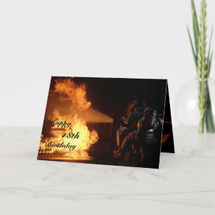 Carte Firefighter's 18th Birthday