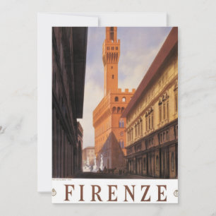 Carte Firenze, Florence, Palazzo Vecchio, Italie vintage