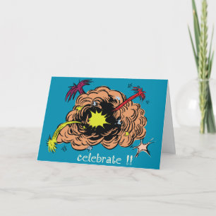 Carte Fireworks -rétro