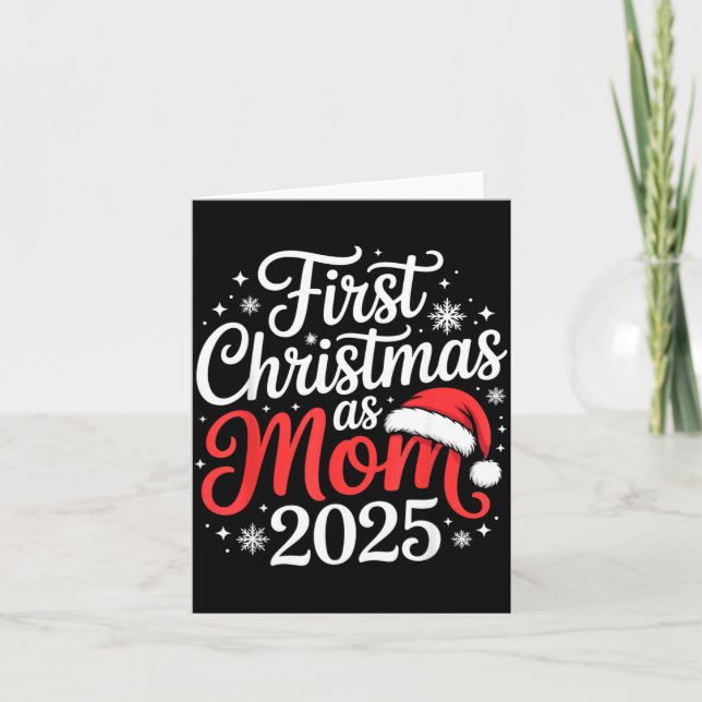 Carte First Christmas As Mom 2025 Family Matching New Mo (Devant)