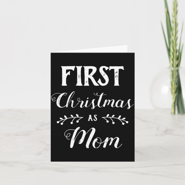 Carte First Christmas As Mom Family Matching White Text  (Devant)