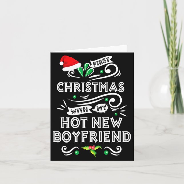 Carte First Christmas With My Hot New Boyfriend Xmas 20  (Devant)