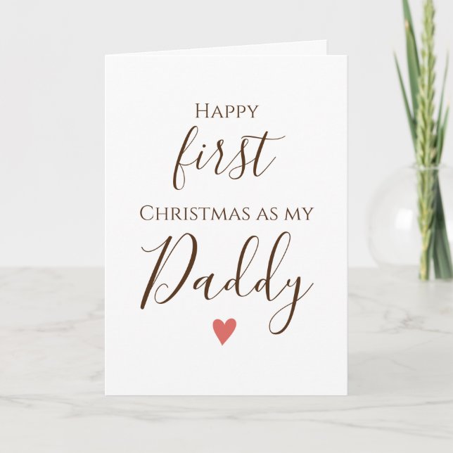 Carte First Daddy Merry Chirstmas (Devant)