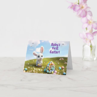 Carte First Easter for Baby Cute Easter Bunny 
