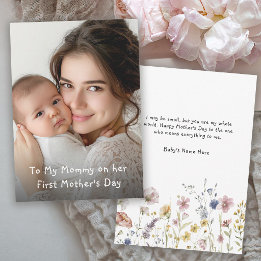 Carte First Mother's Day Tender Photo Card from Baby