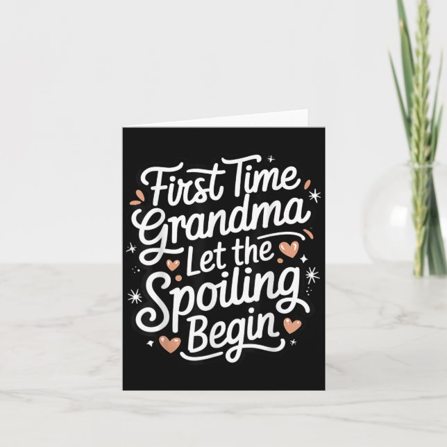 Carte First Time Grandma Let The Siling Begin 2025 New G (Devant)