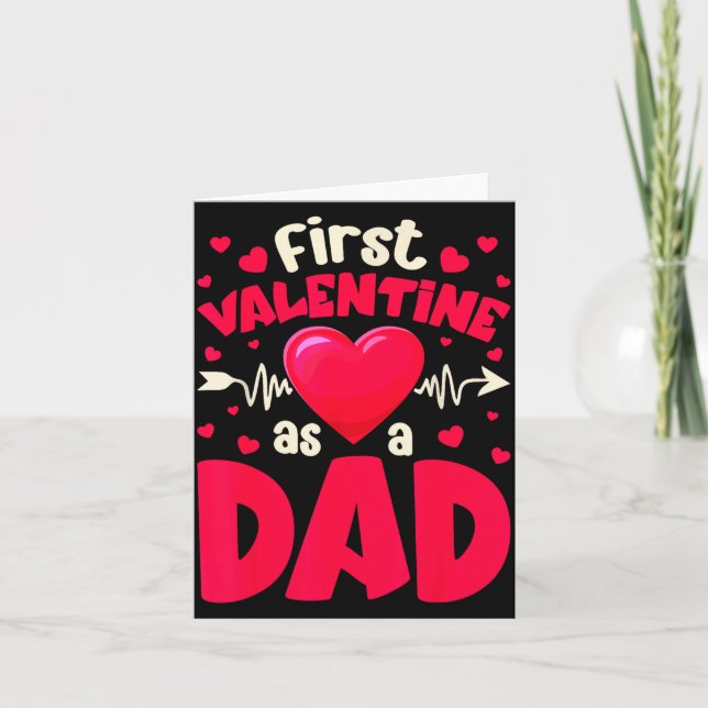 Carte First Valentine As A Dad Funny Valentine New Dad B (Devant)