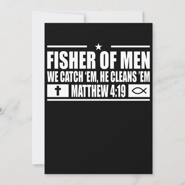 Carte Fisher Of Men Christian Jesus Matt Don Religieux (Devant)
