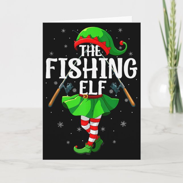 Carte Fishing Elf Christmas Girls Women Elf Squad Xmas F (Devant)