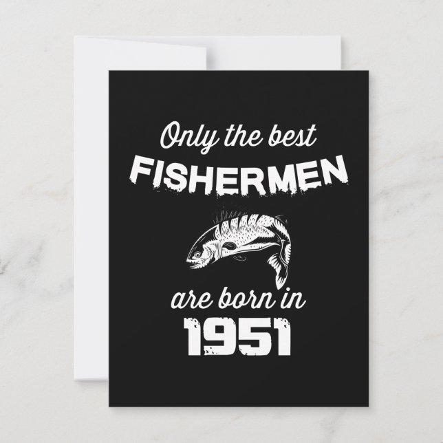 Carte Fishing Fisherman 70e Birthday (Devant)