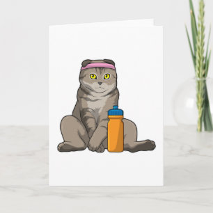Carte Fitness Chat Boire de la tasse