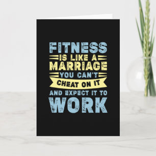 Carte Fitness Est Comme Mariage Drôle Citation D'Entraîn