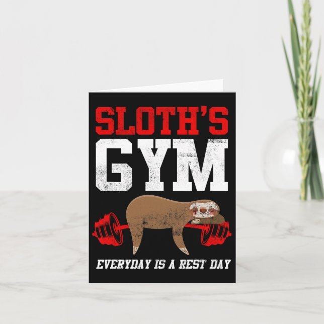 Carte Fitness Fitness Sloth's Gym Chaque jour est le jou (Devant)